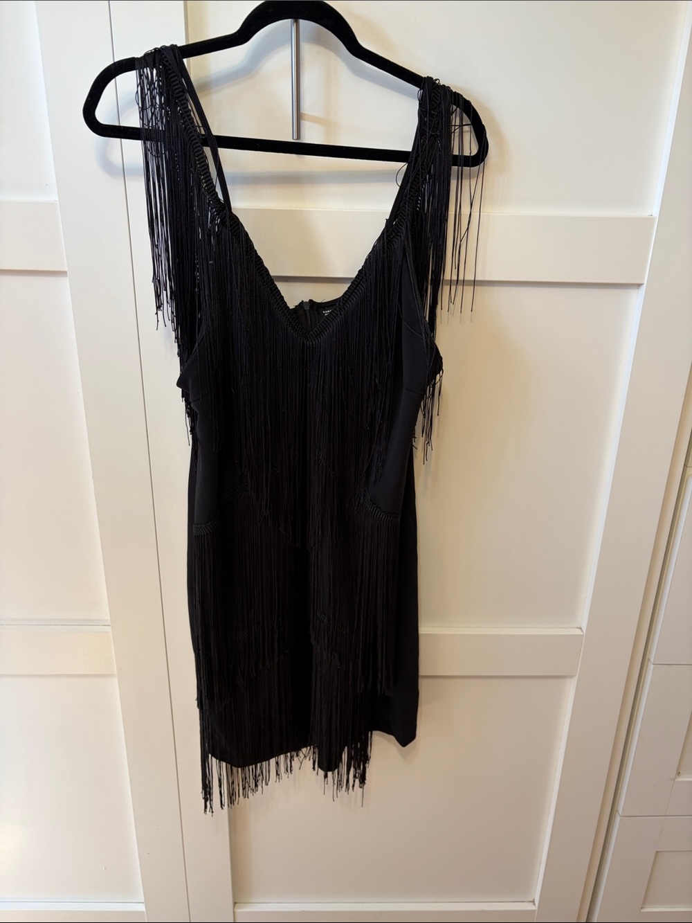Black Fringed Women's Dress